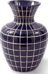 Polspotten Vază Hamam în carouri, 40 cm, bleumarin (240-205-092)