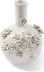 Polspotten Vază 3D Buttercup cu flori 32 cm albă (240-205-104)
