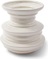 Polspotten Vază Stacked Plates 23 cm, albă (240-205-095)