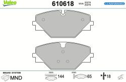 VALEO Set placute frana VALEO 610618 (610618)