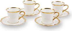 POLSPOTTEN Cești de cafea cu farfurioare Golden Finds 220 ml, 4 buc (230-400-631)