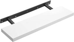 VASAGLE Raft de perete suspendat VASAGLE, MDF si otel, 80 x 20 cm, alb (EZ-LWS28WT) Biblioteca