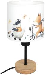 Brilagi - Lampă de masă BOBO WOOD 1xE27/25W/230V stejar/negru/alb/animaluțe (BG5674)