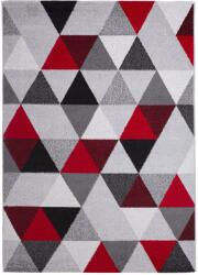 CORTINATEX Barcelona B430A_FMF64 piros-szürke geometriai mintás szőnyeg 200x290 cm (b430_200290red_grey)