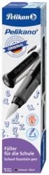 Pelikan Stilou penita L, grip ergonomic, pentru stangaci, 1 patron mare albastru inclus, culoare negru, in cutie de carton, Pelikan 824484