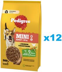 PEDIGREE Adult Mini 12x500 g baromfival és zöldségekkel teljes értékű szárazeledel felnőtt, kistestű kutyafajták számára