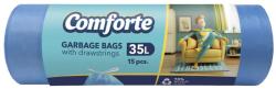 COMFORTE Sac de gunoi COMFORTE 35 L, albastru, cu bandă de închidere, grosime 13 microni, pachet de 15 bucăți (MSZ3515BLCOMF)