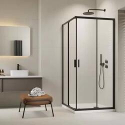 Radaway Cabina de dus patrata Radaway Alienta C cu usi culisante 90x90 cm negru mat (10239090-54-01)