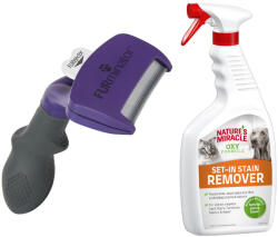  FURminator FURminator DeShedding Tool Nagy termetű macskáknak, rövid szőr+709ml Nature's Miracle folt- & szageltávolító ingyen