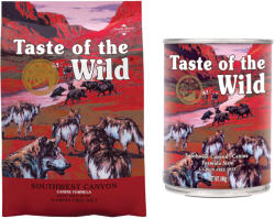 Taste of the Wild 12, 2kg Taste of the Wild Southwest Canyon száraz kutyatáp+390g Taste of the Wild Southwest Canyon nedves kutyatáp együtt 15% kedvezménnyel