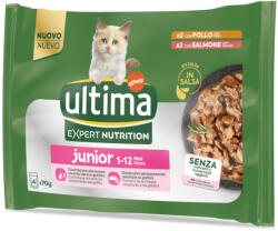 Affinity 16x70g Ultima Cat Expert Nutrition Junior csirke & lazac nedves macskatáp 3+1 ingyen