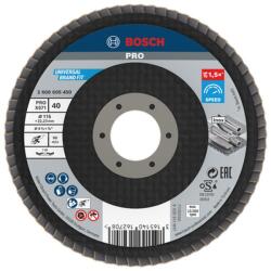 Bosch Disc lamelar slefuire otel/inox Bosch PRO X571, inclinat, 115x22.23mm, G40 (2608605450)