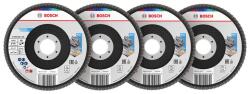 Bosch Set discuri lamelare slefuire multi-material Bosch X451, incliant, 125x22.23mm, G40/60/80/120, 60 bucati (2608626160)