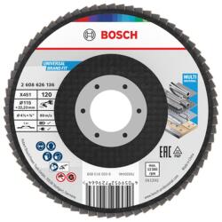 Bosch Disc lamelar slefuire multi-material Bosch X451, 115x22.23mm, G120, 15 bucati (2608626174)
