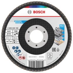 Bosch Disc lamelar slefuire multi-material Bosch X451, inclinat, 115x22.23mm, G120, 15 bucati (2608626170)