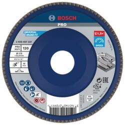 Bosch Disc lamelar slefuire otel/inox Bosch PRO X571, plastic, 115x22.23mm, G120 (2608607337)