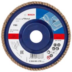 Bosch Disc lamelar slefuire otel Bosch X431 Standard for Metal, plastic, 115x22.23mm, G80 (2608601272)