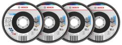 Bosch Set discuri lamelare slefuire multi-material Bosch X451, 125x22.23mm, G40/60/80/120, 60 bucati (2608626164)