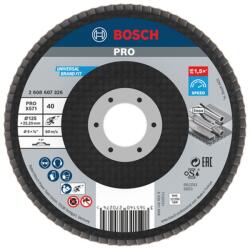 Bosch Disc lamelar slefuire otel/inox Bosch PRO X571, 125x22.23mm, G40 (2608607326)