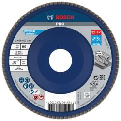 Bosch Disc lamelar slefuire otel/inox Bosch PRO X571, plastic, 115x22.23mm, G80 (2608607336)