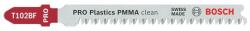 Bosch Panza fierastrau pendular/vertical Bosch PRO Plastics PMMA clean T102BF, 92mm, 3 bucati (2608636780)