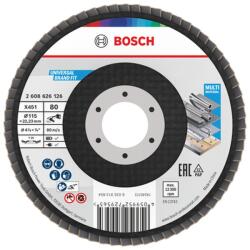 Bosch Disc lamelar slefuire multi-material Bosch X451, inclinat, 115x22.23mm, G80, 15 bucati (2608626169)
