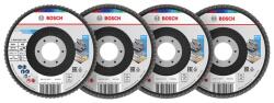 Bosch Set discuri lamelare slefuire multi-material Bosch X451, 115x22.23mm, G40/60/80/120, 15 bucati (2608626165)