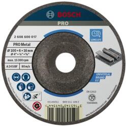 Bosch Disc polizare otel Bosch PRO Metal oSa, cu degajare, 100x16x6mm (2608600017)