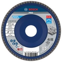 Bosch Disc lamelar slefuire otel/inox Bosch PRO X571, plastic, 115x22.23mm, G40 (2608607334)
