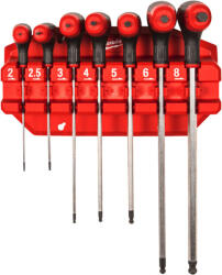 Milwaukee MLW - Set 7 chei cu maner in T, Hex, cu suport [4932498677] (4932498677) Cheie imbus