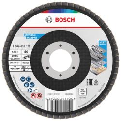 Bosch Disc lamelar slefuire multi-material Bosch X451, inclinat, 115x22.23mm, G40, 15 bucati (2608626167)