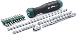 SATA Surubelnita cu clichet cu biti, PH/PZ/SL/TX/HEX, 26 piese (ST09343SJ) - bricolaj-mag Surubelnita