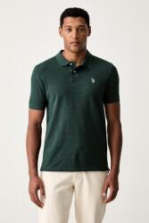 U. S. Polo Assn U. S. Polo Assn. férfi pamut póló DHM PIQUE - zöld M