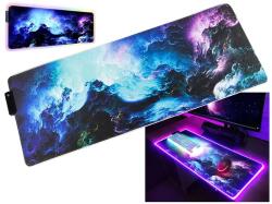  Gamer egérpad fantasy mintával RGB LED 900x400mm