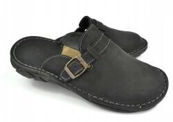 Maximus 022 lengyel beltéri bőr flip-flop papucs Maximus fekete 44 (022)
