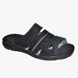 Maximus 019 Lengyel férfi bőr flip-flop papucs Maximus fekete 41 (019)