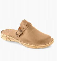 Maximus férfi bőr flip-flop papucs 022 nat. bőr oliva 44-es méret (022)