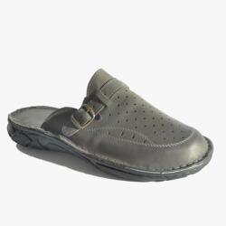 Maximus 039 Bőr kényelmes lengyel férfi flip-flop papucs Maximus szellős szürke 46 (039)