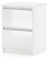 WIPMEB SIMPLE Komoda 40 2S biały/biały połysk (wipPUSIKO02BBBP005010)