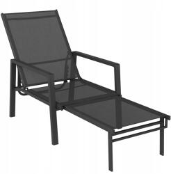 Outsunny Kerti napozóágy Outsunny 84K-162V00BK fekete 63x185x55 cm (84K-162V00BK)
