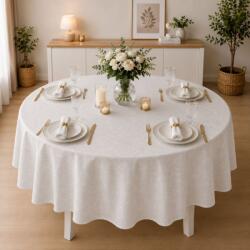 Pucioasa Fata de masa teflonata, rotunda, diametru 180 cm, Crem floral F15 Fata de masa