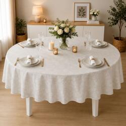 Pucioasa Fata de masa teflonata, rotunda, diametru 180 cm, Crem floral F17 Fata de masa