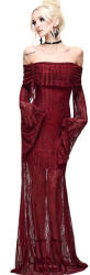 KILLSTAR rochie lungă de damă KILLSTAR - CATHEDRA - bordo - KSRA015108
