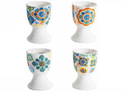 Decorer Set 4 suporturi oua portelan multicolor Ø 4, 5 cm x 7 H (A72.15.22)