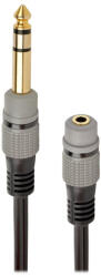 Gembird A, 63M35F, 0.2M , Adaptor audio 6.35mm la 3.5mm, 0.2m, gold, plated, black (A-63M35F-0.2M)