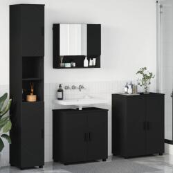 vidaXL Set de mobilier pentru baie 4 buc. Negru 61 x 35 x 64 cm GartenMobel Dekor (3393004)