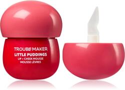Trouble Maker Little Pudding Lip + Cheek Mousse fard multifuncțional, pentru buze și obraz culoare Bunny Baby Pink 5 g
