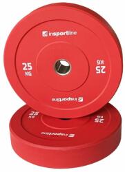 inSPORTline Gumírozott súlytárcsa insportline bumper plate go 25 kg 50 mm, minőségi kivitelezés, vonzó színkialakítás, kopásálló, tartós ütköző gumi (ISL-31399/szines)