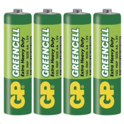 GP Batteries 1.5V Greencell ceruza (AA) elem (4db/zsugor) (B1220) (B1220) - aqua