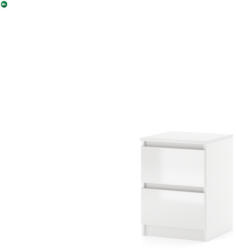 WIPMEB SIMPLE Stolik Nocny 40 2S biały/biały połysk